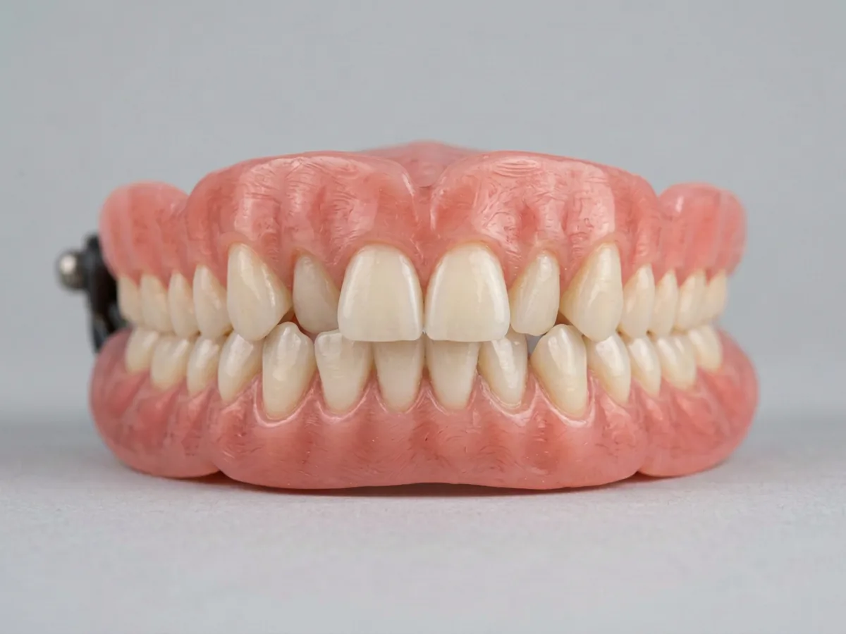 Modèle dentaire illustratif avant un alignement des dents